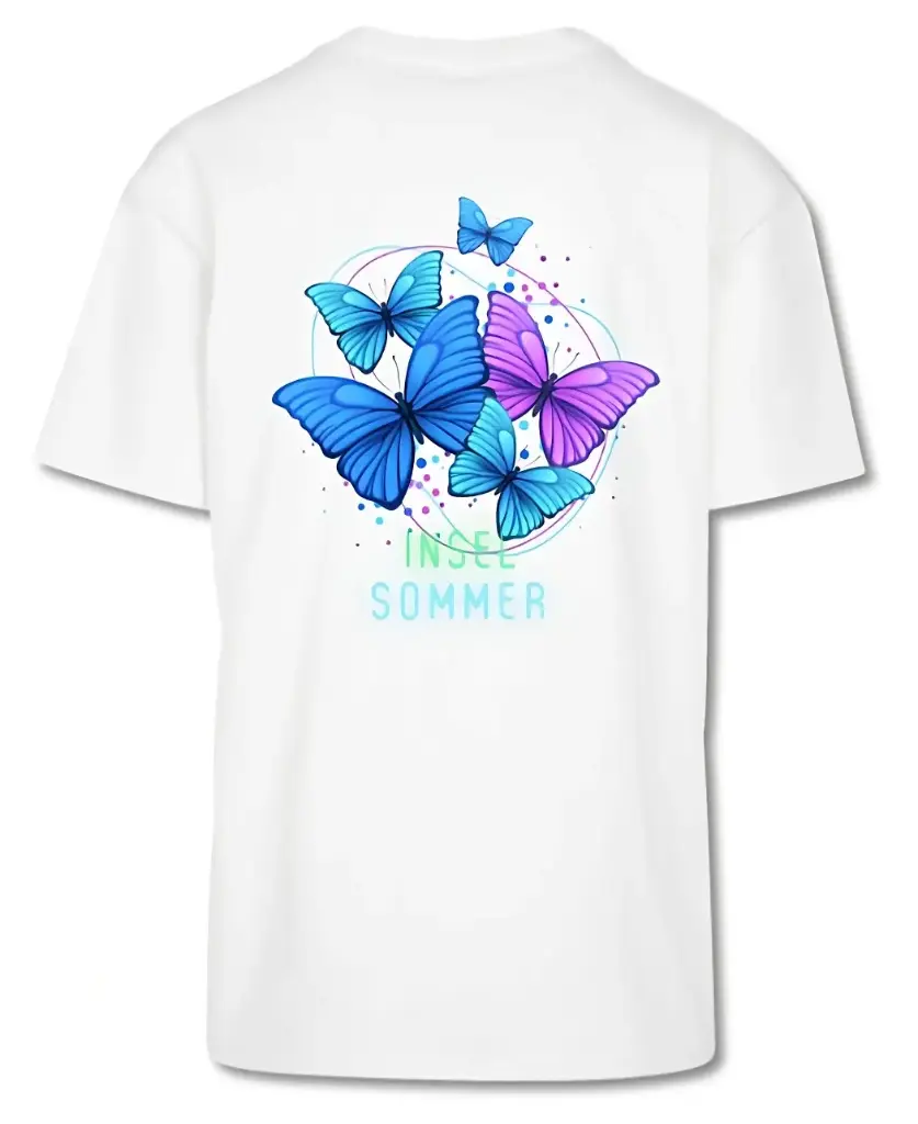 T-Shirt / Backprint / Butterfly - White